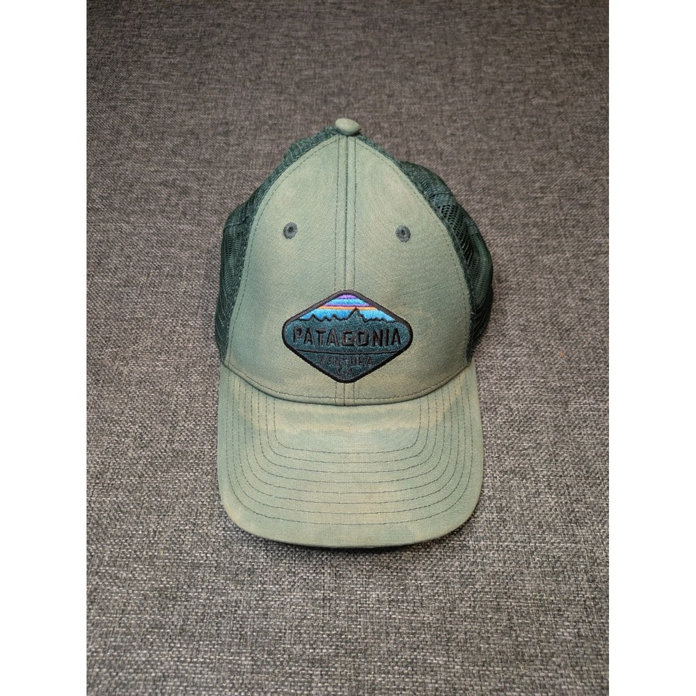 Patagonia Hat Trucker Cap Snap Back Green Mesh Ventura California Patch Mens OS